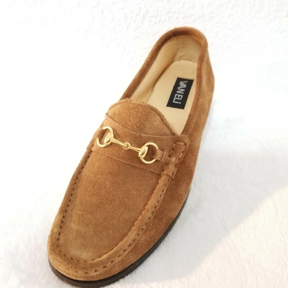 Vtg Gucci Like Van Eli Frolicca Horse Bits Brown Suede Loafers Sz 9M EUC - Picture 14 of 14